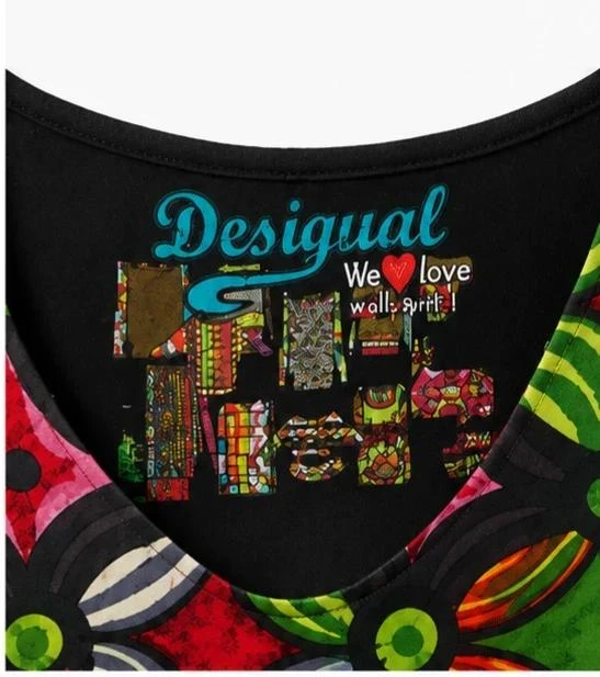 Desigual jurk veelkleurig lange mouwen - Maat XL (42) – photo 2